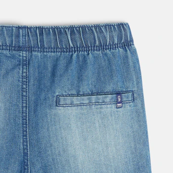 Bermuda slim en jean bleu garçon