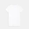 T-shirt manches courtes uni blanc fille