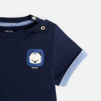 T-shirt à motif bleu bébé garçon