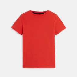 T-shirt basique manches courtes rouge garçon