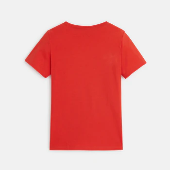 T-shirt basique manches courtes rouge garçon