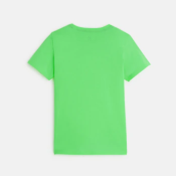 T-shirt basique manches courtes vert garçon