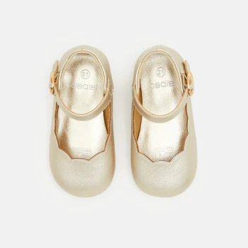 Ballerines cérémonie brillantes jaunes bébé fille