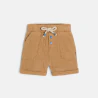 Short coton léger gaufré marron bébé garçon