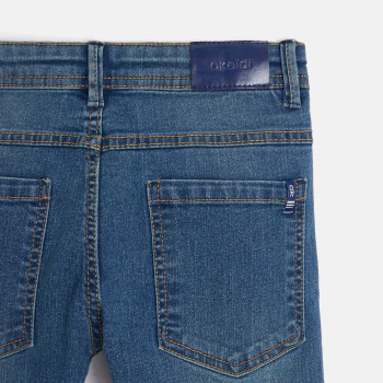 Jean droit hyper stretch bleu garçon