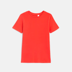 T-shirt basique manches courtes rouge garçon