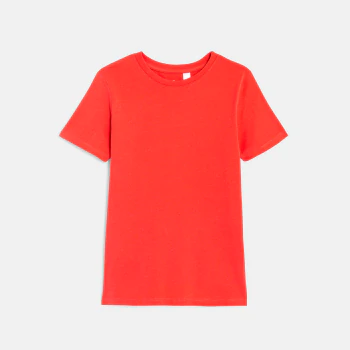 T-shirt basique manches courtes rouge garçon