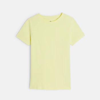 T-shirt basique manches courtes jaune garçon