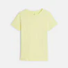 T-shirt basique manches courtes jaune garçon