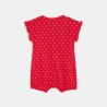 Combishort coton étoiles rouge bébé fille