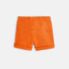 Short en molleton orange bébé garçon