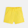 Short en jersey uni jaune fille