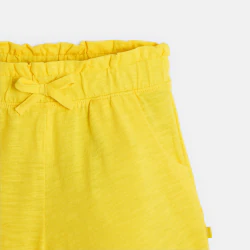 Short en jersey uni jaune...