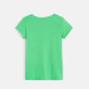 T-shirt manches courtes uni vert fille