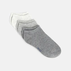 Socquettes invisibles (lot de 3) gris garçon