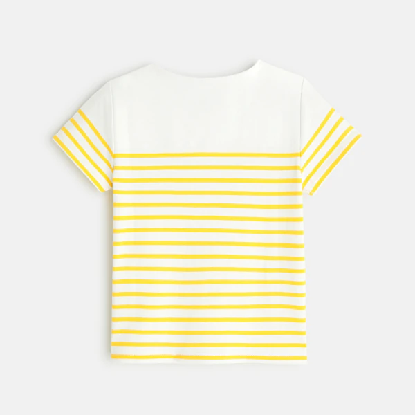 T-shirt marinière jaune bébé garçon