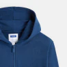 Sweat zippé à capuche bleu garçon