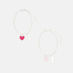 Bracelets "best friends" (lot de 2) jaune fille