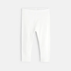 Legging uni blanc bébé fille