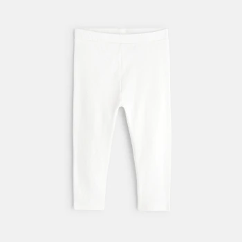 Legging uni blanc bébé fille