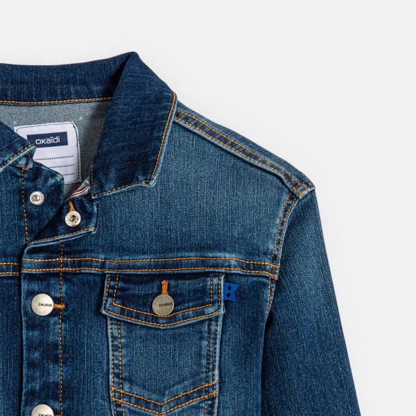 Veste en jean délavé bleu Garçon