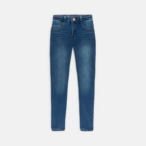 Jean 5 poches skinny bleu garçon