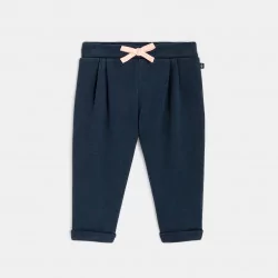 Pantalon molleton bleu bébé fille