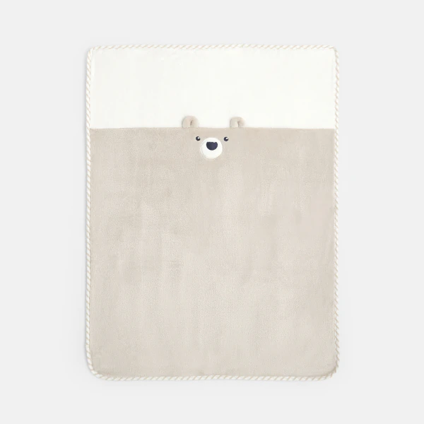 Couverture polaire ours blanc bébé mixte