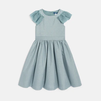 Robe de cérémonie irisée bleue fille