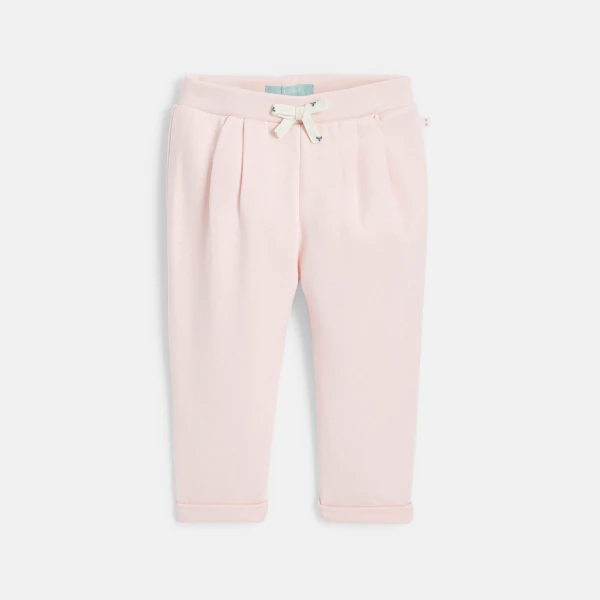 Pantalon molleton rose bébé fille