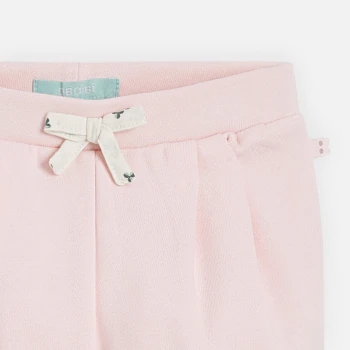 Pantalon molleton rose bébé fille