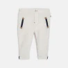 Pantalon enfilable maille fantaisie côtelée blanc bébé garçon