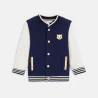 Blouson style teddy patch panda bleu bébé garçon