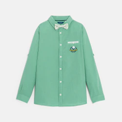 Chemise + nœud papillon vert Garçon