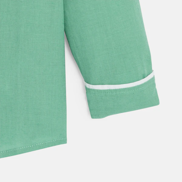 Chemise + nœud papillon vert Garçon