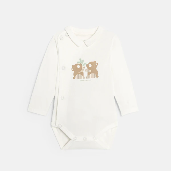 Veste matelassée et pantalon réversibles avec body blanc bébé mixte