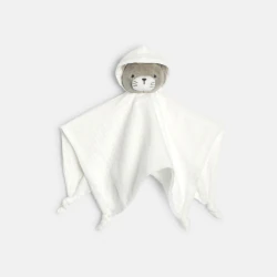 Doudou plat chat gaze de coton