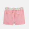 Short coton fantaisie rose bébé fille