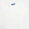 T-shirt chic manches courtes blanc Fille