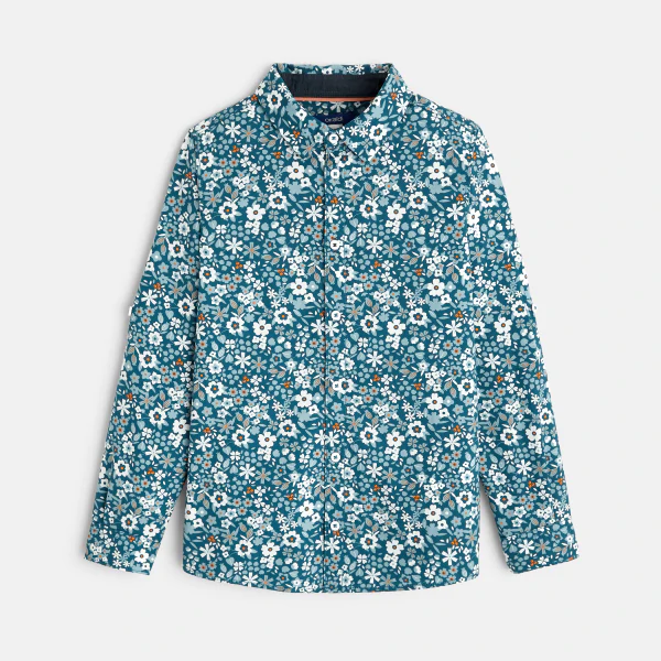 Chemise imprimée bleu Garçon