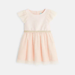 Robe de fête brillante rose bébé fille