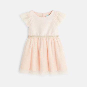 Robe de fête brillante rose bébé fille