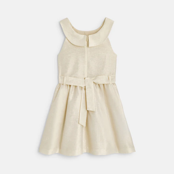 Robe chic sans manches beige doré Fille