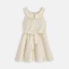 Robe chic sans manches beige doré Fille