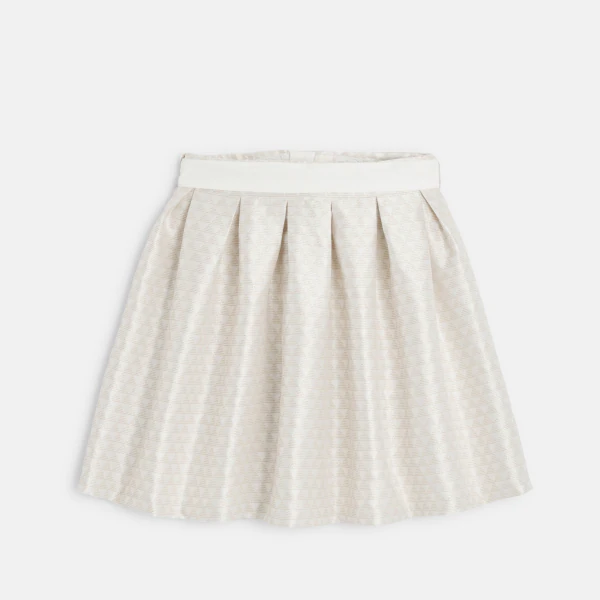 Jupe chic en jacquard doré fille