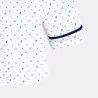 Chemise modulable coton fantaisie palmiers blanc bébé garçon