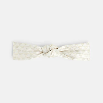 Headband brillant beige bébé fille