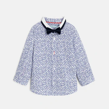 Chemise modulable bateaux bleu bébé garçon