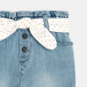 Pantalon taille haute bleu bébé fille