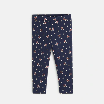 Legging uni bleu bébé fille